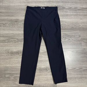 Charter Club Women Navy Blue Cambridge Slim Stretchy High Rise Pants Sz 12P